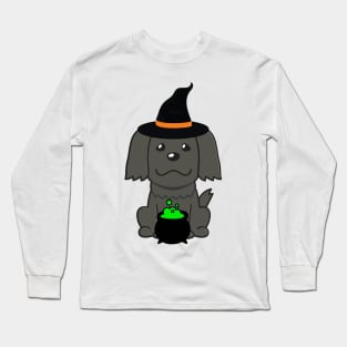 Cute black dog is a witch Long Sleeve T-Shirt